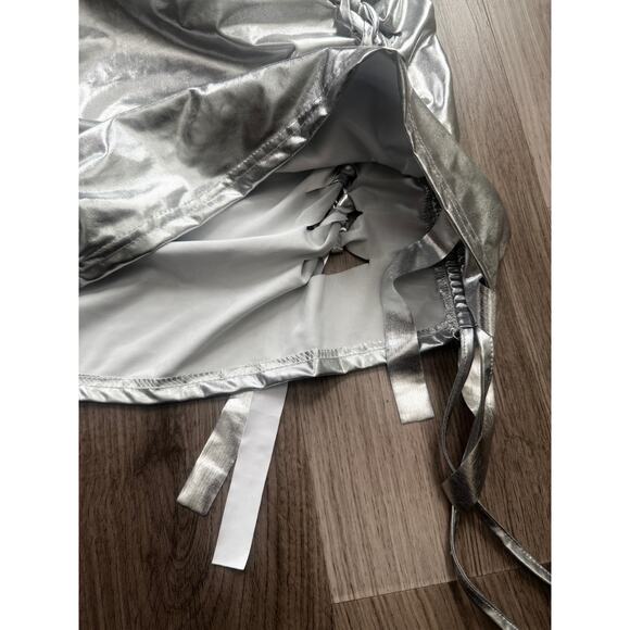 Echoine Metallic Lace Bandage Mini Skirt Size XL - Picture 8 of 8